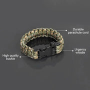 Habicare SS Paracord Survival Bracelet Habicare Camo Paracord Survival Bracelet with Whistle