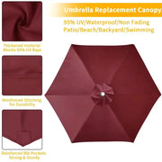 Parasol Replacement Cover – 6 or 8 Ribs (6 colours available) – view 12