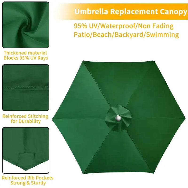Parasol Replacement Cover – 6 or 8 Ribs (6 colours available) – view 13