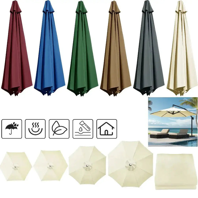 Parasol Replacement Cover – 6 or 8 Ribs (6 colours available) – view 1