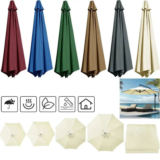 Parasol Replacement Cover – 6 or 8 Ribs (6 colours available) – view 1