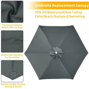 Parasol Replacement Cover – 6 or 8 Ribs (6 colours available) – view 10