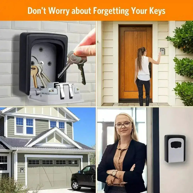 Habicare HBC Key Lock Box (available in grey, black, red & blue) Habicare 4-Digit Combination Key Lock Box