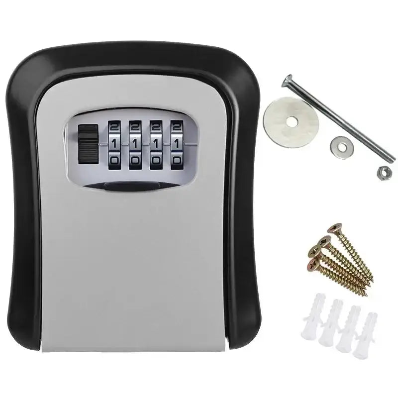 Habicare HBC Key Lock Box (available in grey, black, red & blue) Habicare 4-Digit Combination Key Lock Box