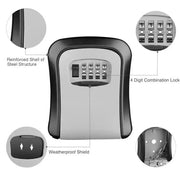 Habicare HBC Key Lock Box (available in grey, black, red & blue) Habicare 4-Digit Combination Key Lock Box