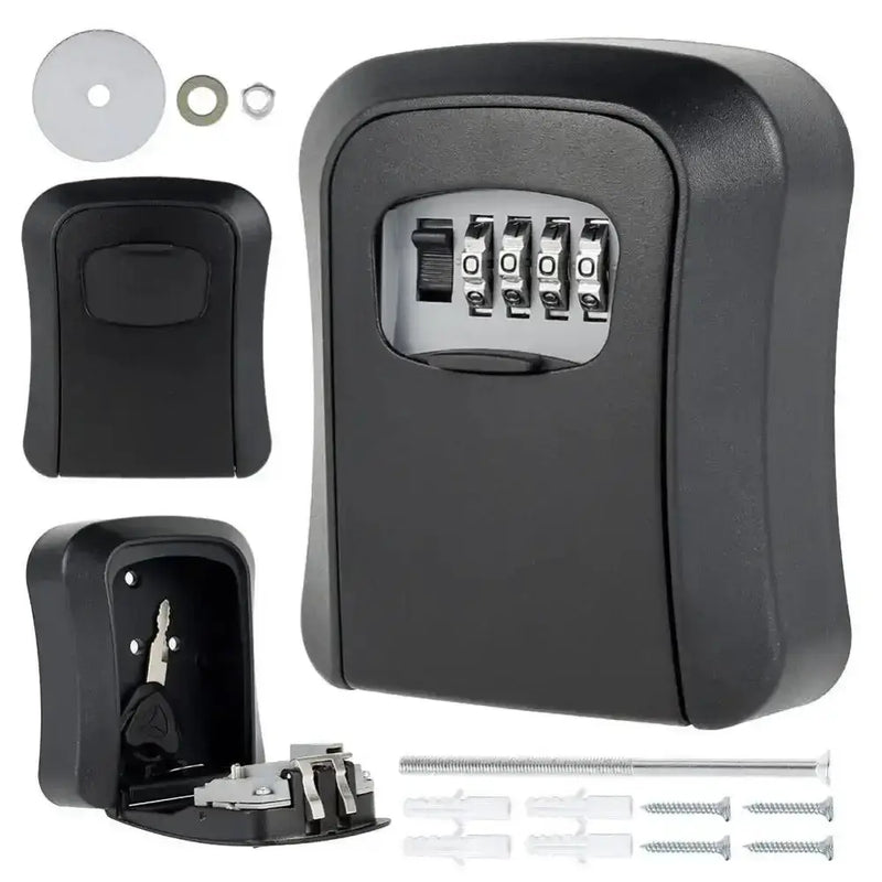 Habicare HBC Key Lock Box (available in grey, black, red & blue) Habicare 4-Digit Combination Key Lock Box