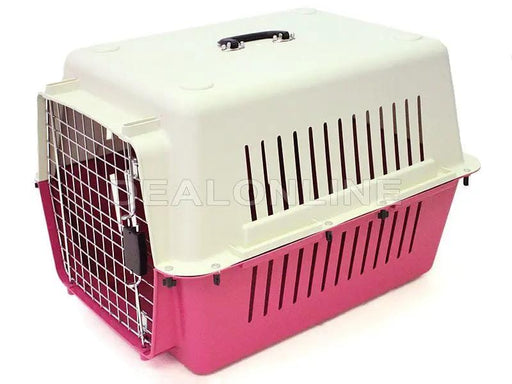 Large 68CM Dog/Cat/Pet Travel Cage/Carrier/Crat - PINK – view 1