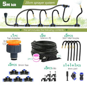 PE Hose with Adjustable Misting Sprayer & Pump Kit for Garden (different sizes available) – view 7