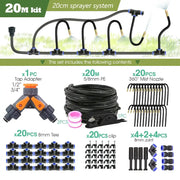 PE Hose with Adjustable Misting Sprayer & Pump Kit for Garden (different sizes available) – view 10