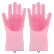 Habicare SS Pet Grooming Gloves Silicone (Pink & Blue) Pet Grooming Gloves Silicone (Pink & Blue)