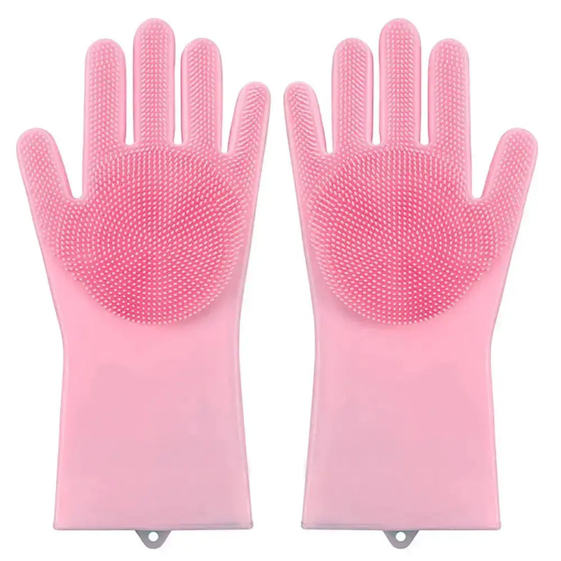 Habicare SS Pet Grooming Gloves Silicone (Pink & Blue) Pet Grooming Gloves Silicone (Pink & Blue)