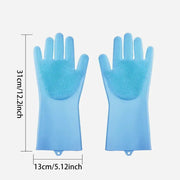 Habicare SS Pet Grooming Gloves Silicone (Pink & Blue) Pet Grooming Gloves Silicone (Pink & Blue)