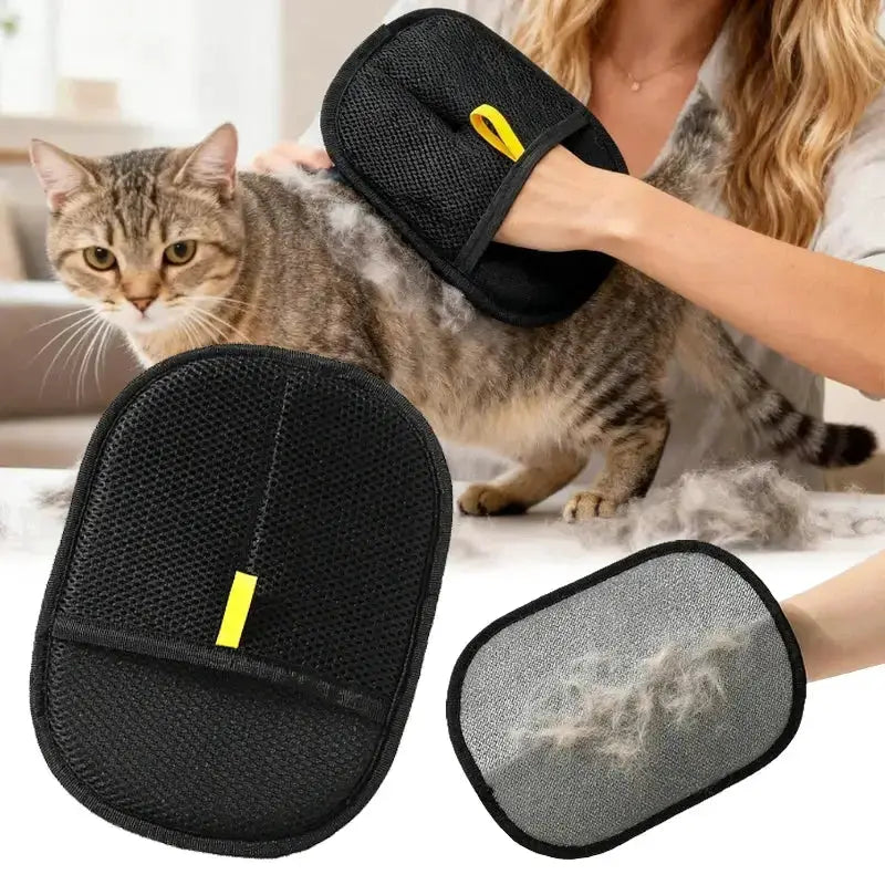 Habicare SS Pet Hair Removal Gloves – Reusable Double-Sided Pet Hair Removal Gloves – Reusable Double-Sided