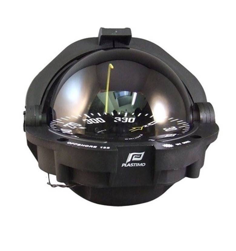 Plastimo Offshore 135 Flush Mount Compass Black for Power and Sail Boats 10m Plus Precise Heading
