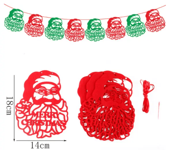 40PCS Merry Christmas Banner Decorations Bunting Sign – view 4