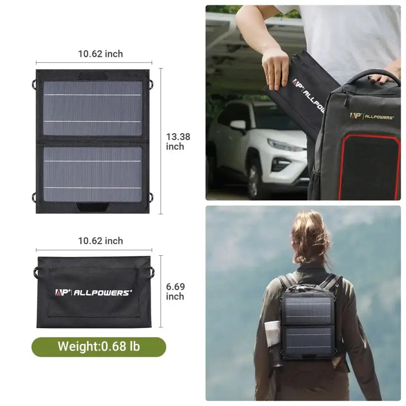 Habicare SS Portable 10W Solar Panel USB Output Portable 10W Solar Panel USB Output
