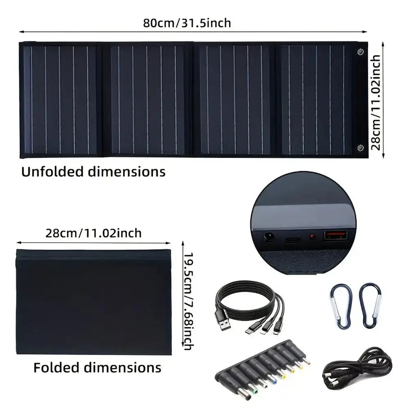 Habicare SS Portable 120W Solar Charging Panel Waterproof Portable 120W Solar Charging Panel Waterproof