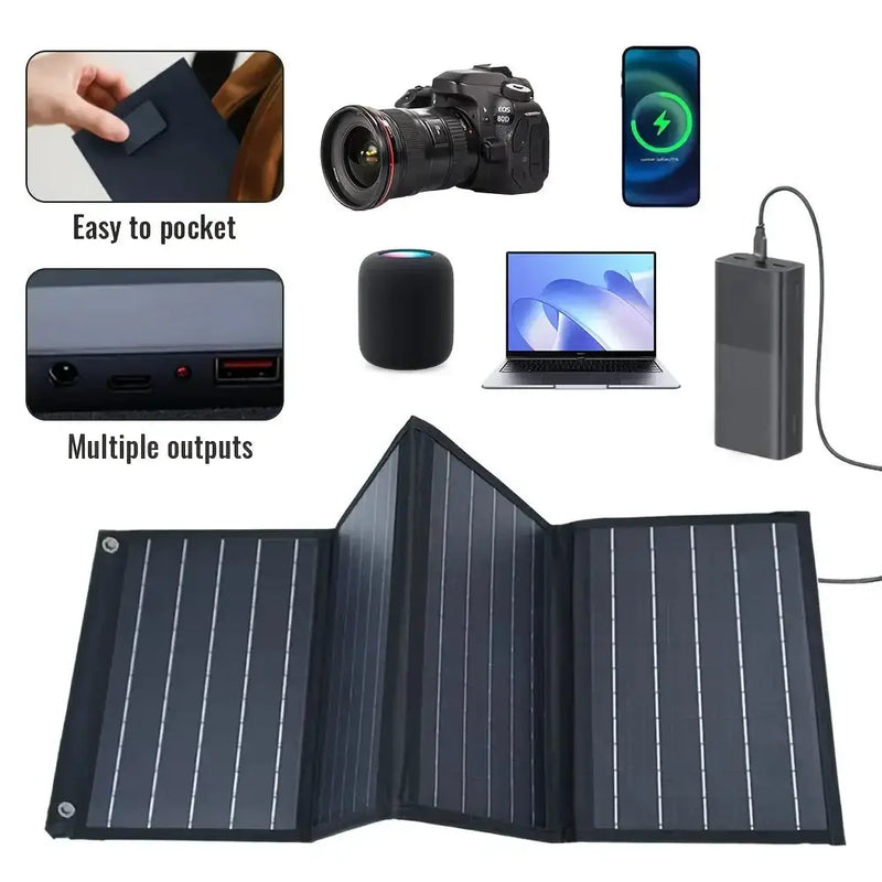 Habicare SS Portable 120W Solar Charging Panel Waterproof Portable 120W Solar Charging Panel Waterproof