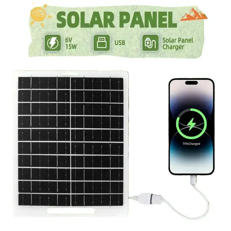 Habicare SS Portable 6V 10W Solar Charger Panel Portable 6V 10W Solar Charger Panel