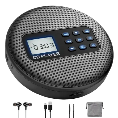 Habicare SS Portable Bluetooth CD Player Portable Bluetooth CD Player