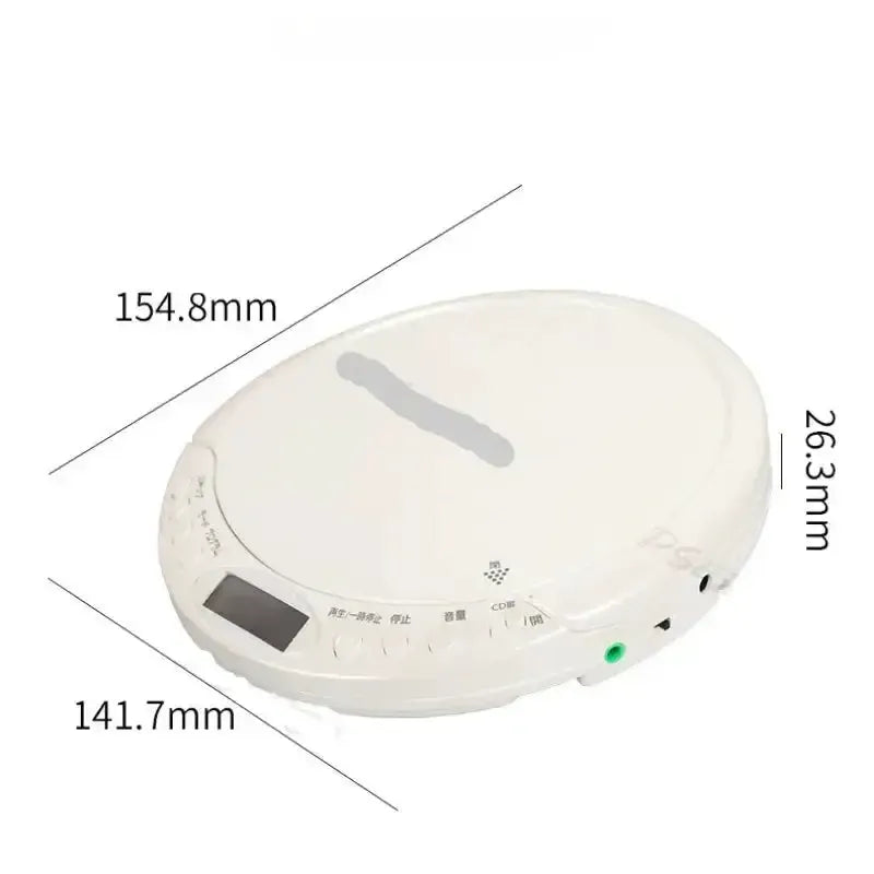 Portable Bluetooth CD Player with Display (Black & White) – view 4