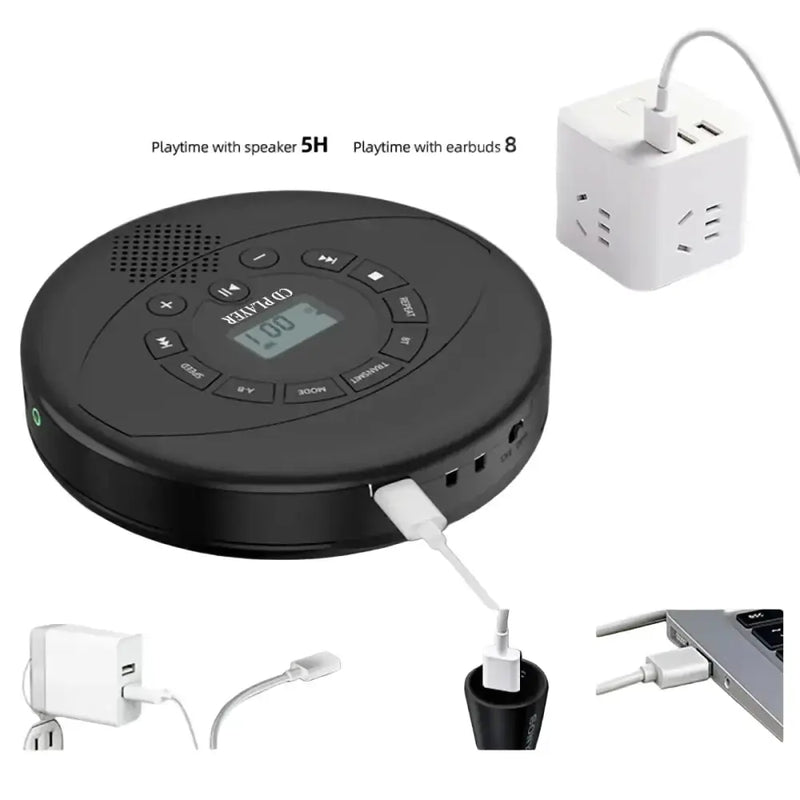 Habicare SS Portable Bluetooth CD Player with Speaker Portable Bluetooth CD Player with Speaker