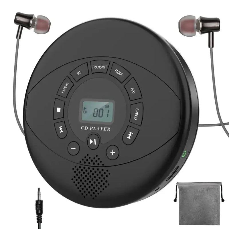 Habicare SS Portable Bluetooth CD Player with Speaker Portable Bluetooth CD Player with Speaker