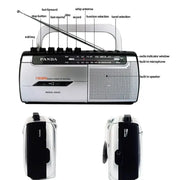 Habicare SS Portable Cassette Player with FM Radio Portable Cassette Player with FM Radio