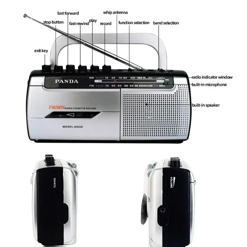Habicare SS Portable Cassette Player with FM Radio Portable Cassette Player with FM Radio