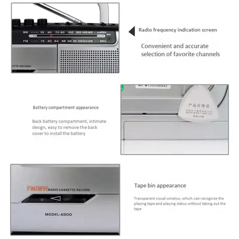 Habicare SS Portable Cassette Player with FM Radio Portable Cassette Player with FM Radio