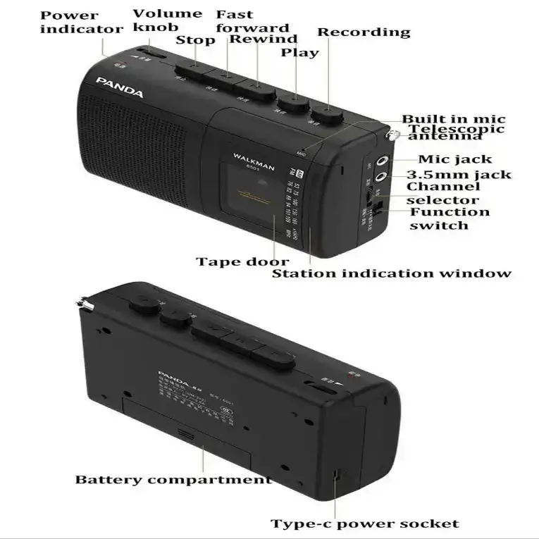 Habicare SS Portable Cassette Player with Radio Portable Cassette Player with Radio