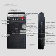 Habicare Portable Retro Cassette Player with Recording Portable Retro Cassette Player with Recording