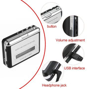 Habicare SS Portable Cassette to USB Converter Portable Cassette to USB Converter