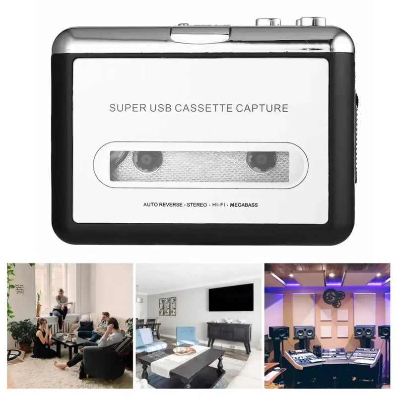 Habicare SS Portable Cassette to USB Converter Portable Cassette to USB Converter