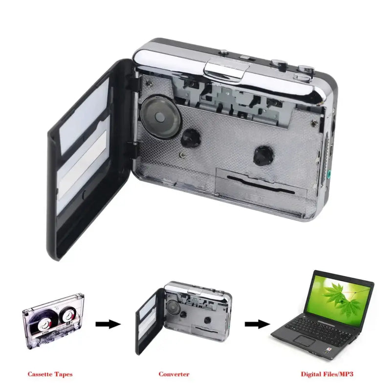 Habicare SS Portable Cassette to USB Converter Portable Cassette to USB Converter