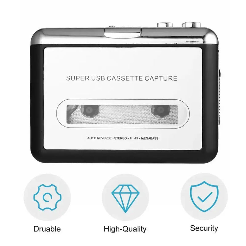 Habicare SS Portable Cassette to USB Converter Portable Cassette to USB Converter