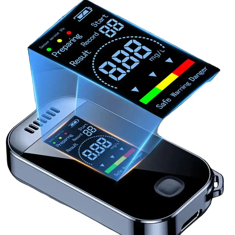Portable Digital Alcohol Tester – Professional USB Rechargeable Breathalyzer – view 2