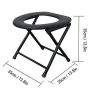 Habicare SS Portable Folding Outdoor Toilet Seat Portable Folding Outdoor Toilet Seat