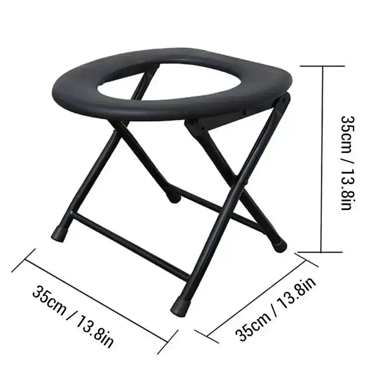 Habicare SS Portable Folding Outdoor Toilet Seat Portable Folding Outdoor Toilet Seat