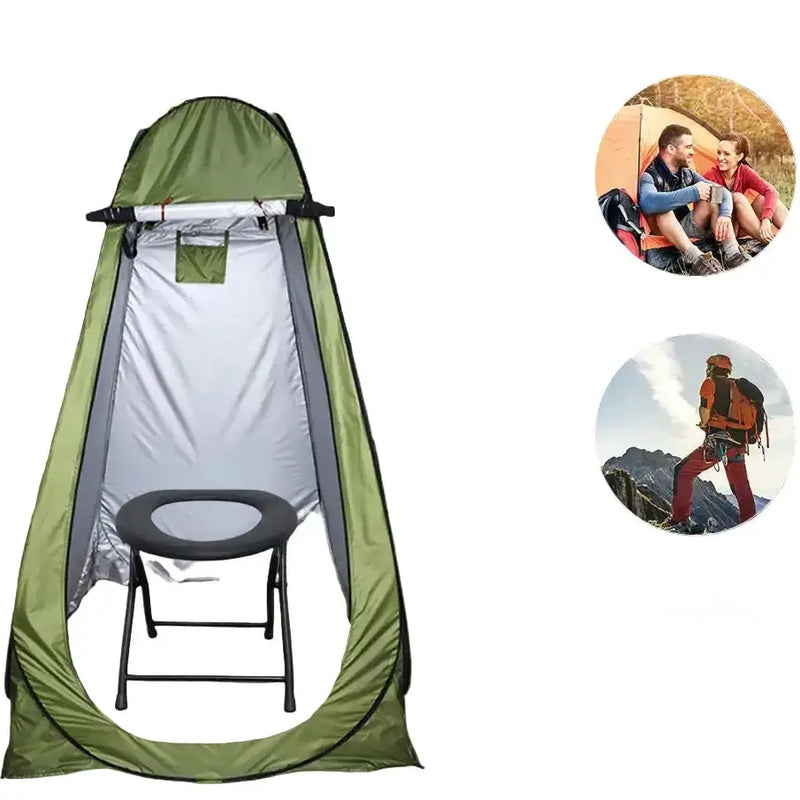 Habicare SS Portable Folding Outdoor Toilet Seat Portable Folding Outdoor Toilet Seat