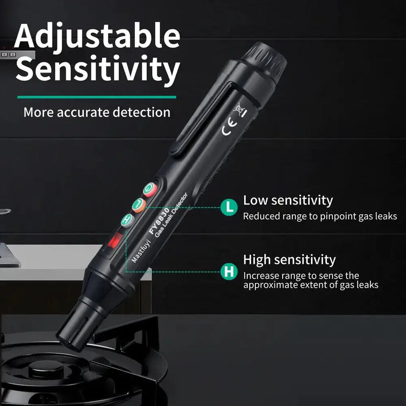Habicare HBC Portable Gas Leak Detector with Audible & Visual Alarm Portable Gas Leak Detector with Audible & Visual Alarm