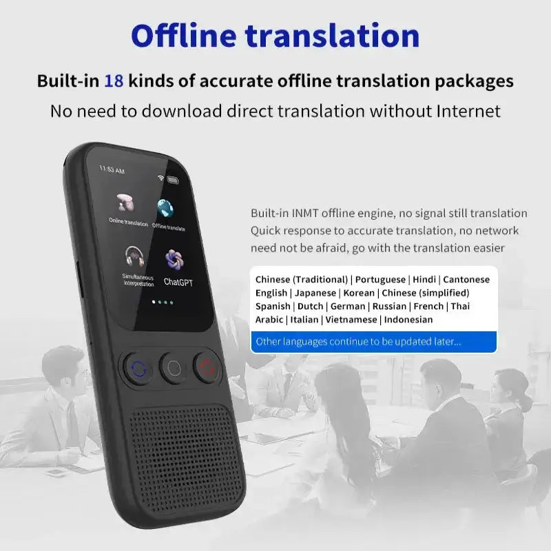 Habicare HBC Portable Offline Language Translator (138 Languages) Portable Offline Language Translator (138 Languages)