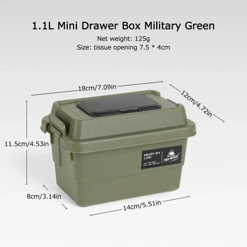 Portable Outdoor Tissue & Storage Box – 1.1L (3 colours available) – view 10