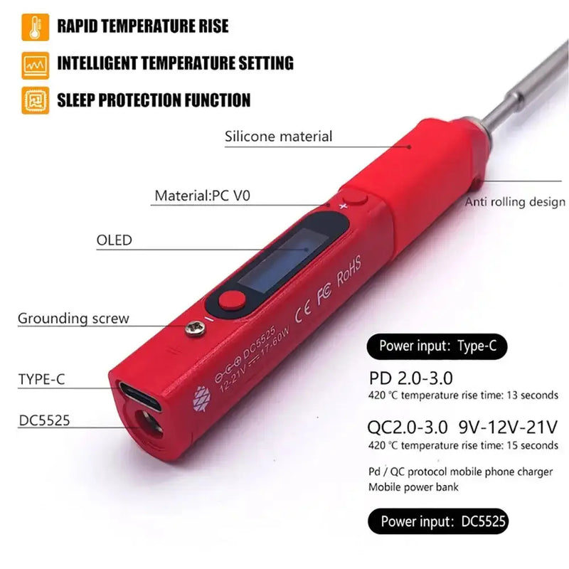 Portable Programmable Digital Soldering Station (different models available) – view 3