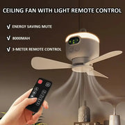 Portable Rechargeable Camping Ceiling Fan with Light & Remote – view 6
