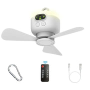 Portable Rechargeable Camping Ceiling Fan with Light & Remote – view 10