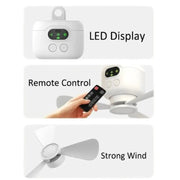 Portable Rechargeable Camping Ceiling Fan with Light & Remote – view 9