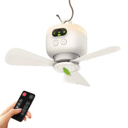 Portable Rechargeable Camping Ceiling Fan with Light & Remote – view 1