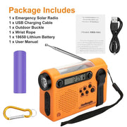 Portable Solar Hand Crank Radio with Power Bank & Flashlight – view 10