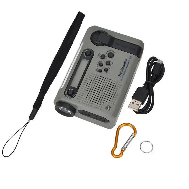 Portable Solar Hand Crank Radio with Power Bank & Flashlight – view 18